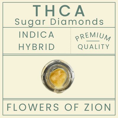 THCa Sugar Diamonds 2g Pucks Flowers of Zion IH 87.25%