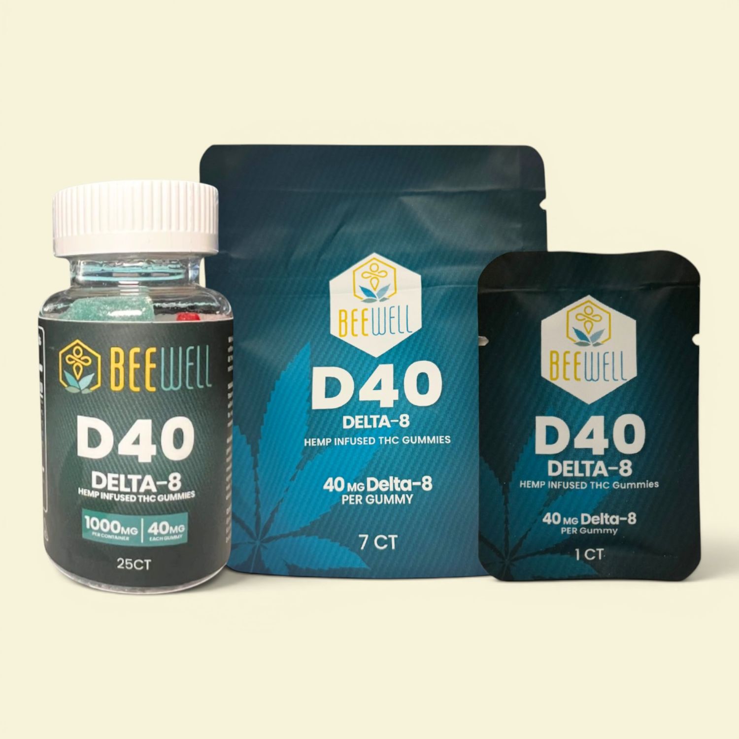 Bee Well CBD Recreational Gummies D40 (D8)