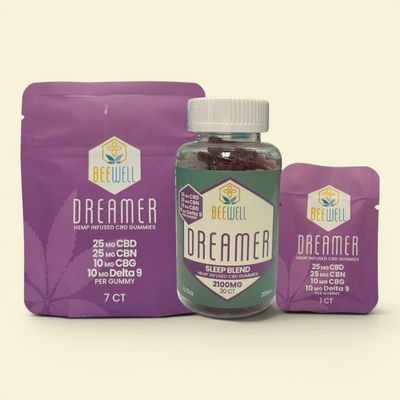 Bee Well CBD Functional Gummies Dreamer (CBD, CBN, D8)