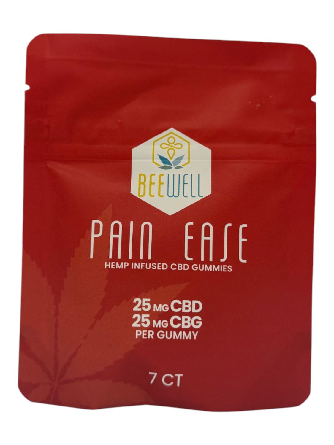 Bee Well CBD Functional Gummies Pain Ease (CBD, CBG), Package Size: 7ct