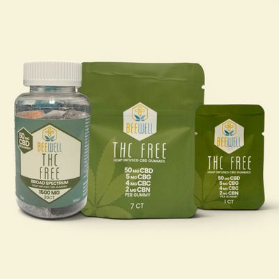 Bee Well CBD Wellness Gummies THC Free Broad Spectrum (CBD)