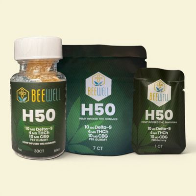 Bee Well CBD Recreational Gummies H50 (D9, THCH, CBG)