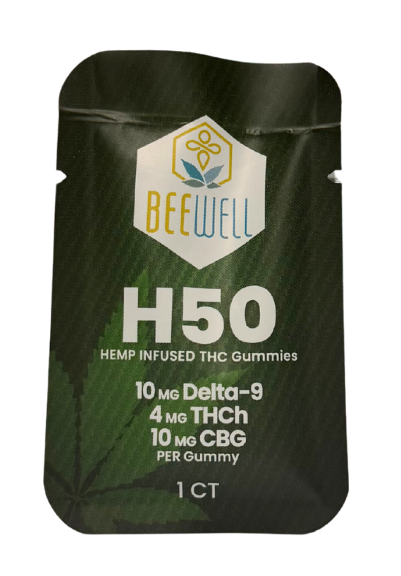 Bee Well CBD Recreational Gummies H50 (D9, THCH, CBG), Package Size: 1ct