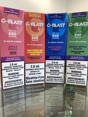 G Blast 800 zero nic watermelon strawberry kiwi ice 2.0ml