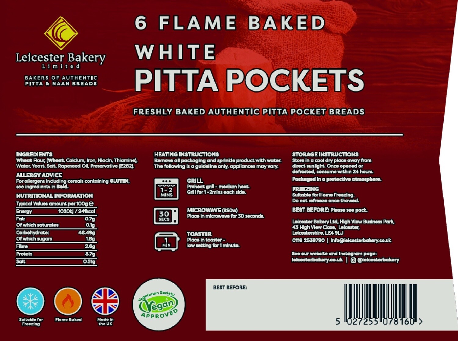 Pitta Pockets (White)