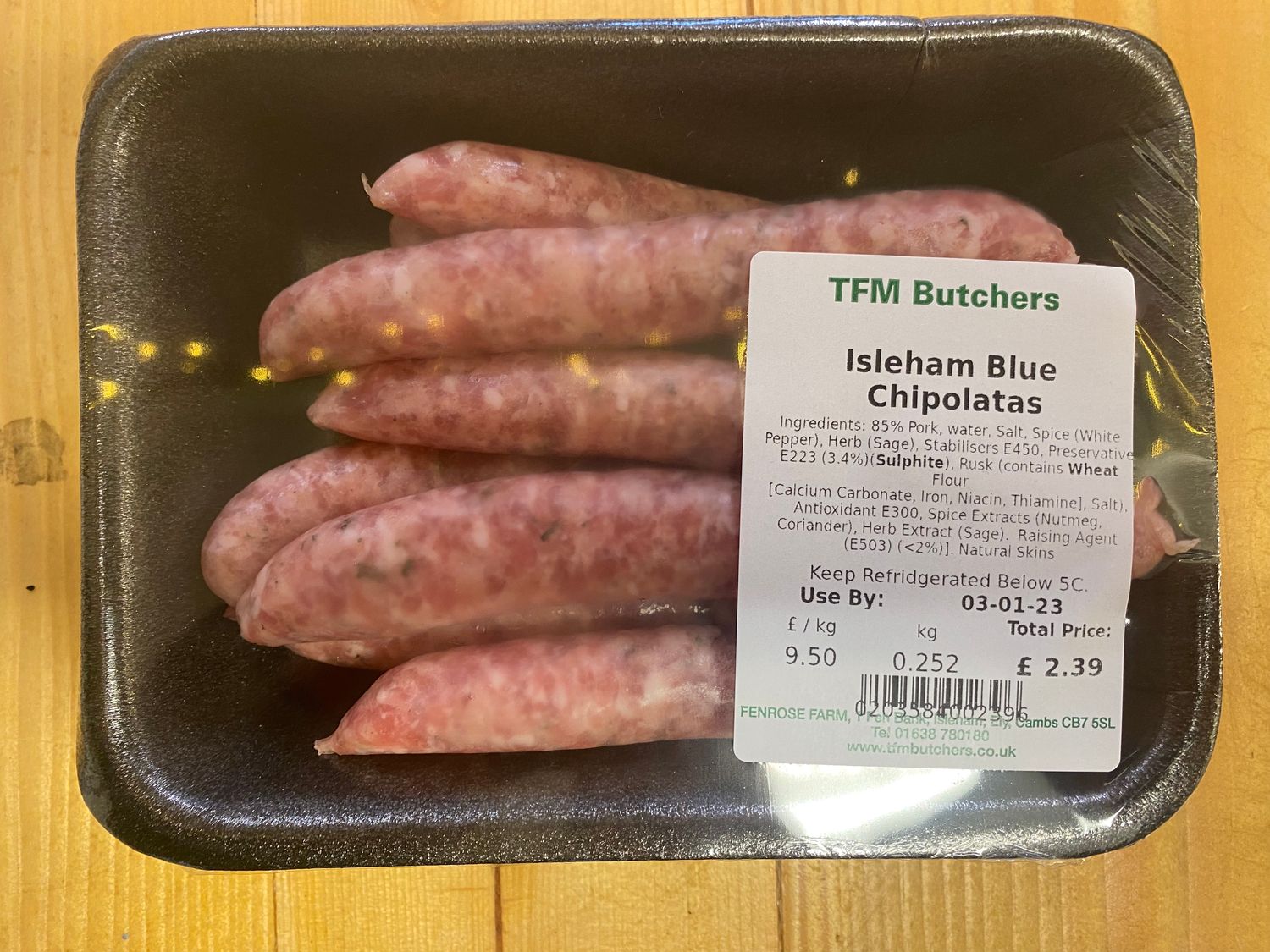 Isleham Blue Chipolatas (8's)