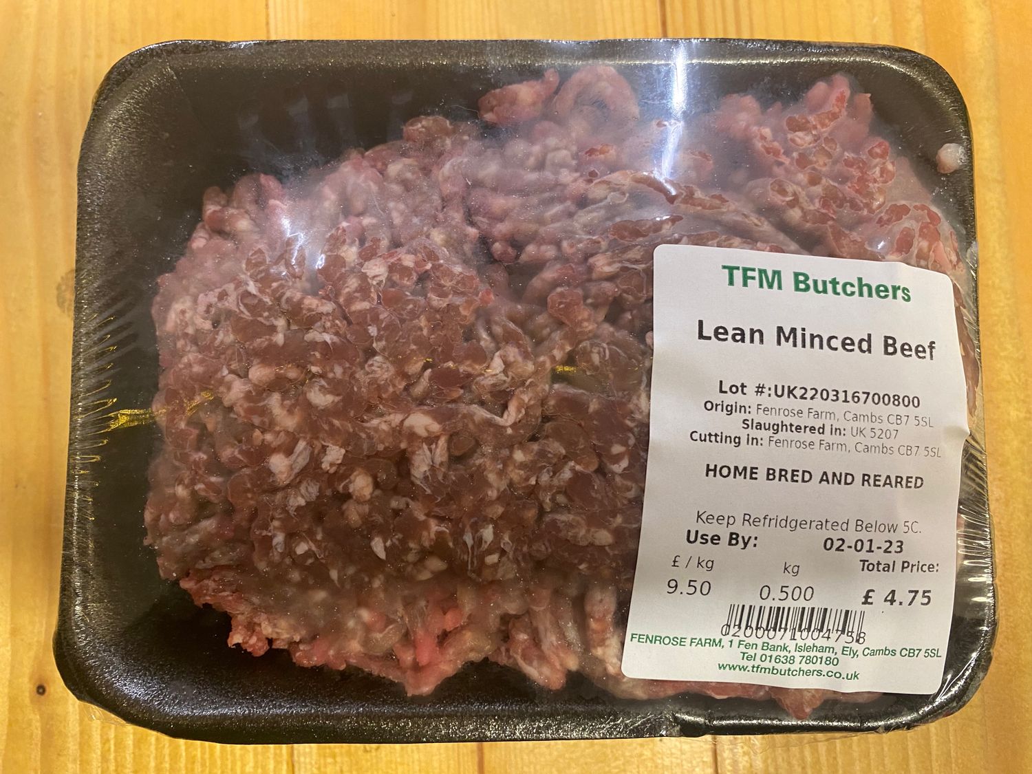 Lean Minced Beef PER PACK