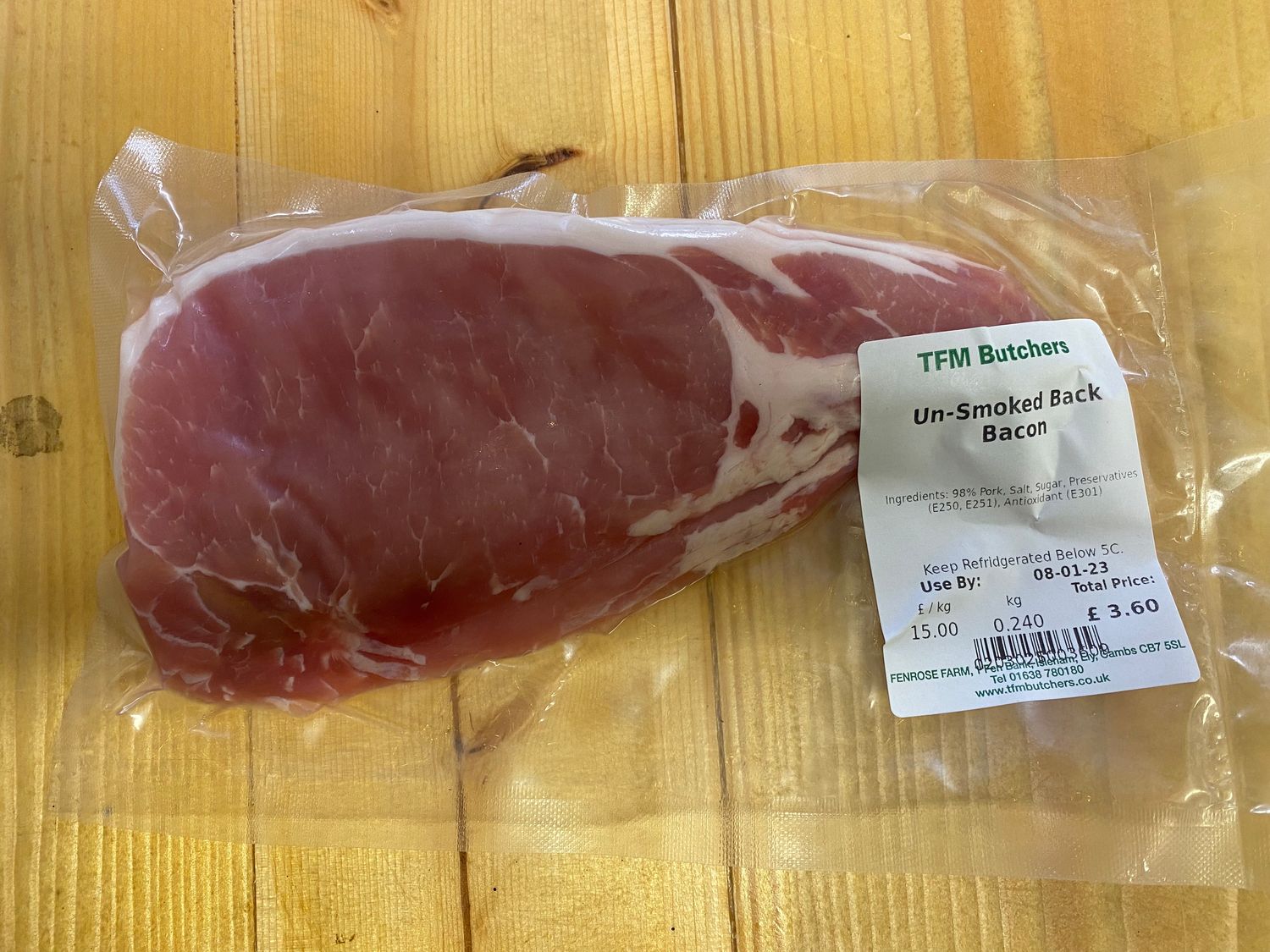 TFM Unsmoked Back Bacon