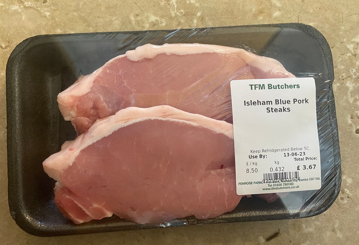 Isleham Blue Pork Steaks