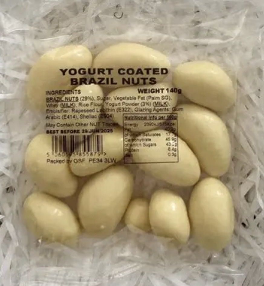 Yoghurt Coated Brazils