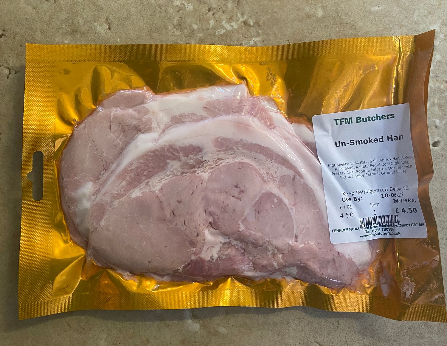 UNSMOKED HAM PER PACK