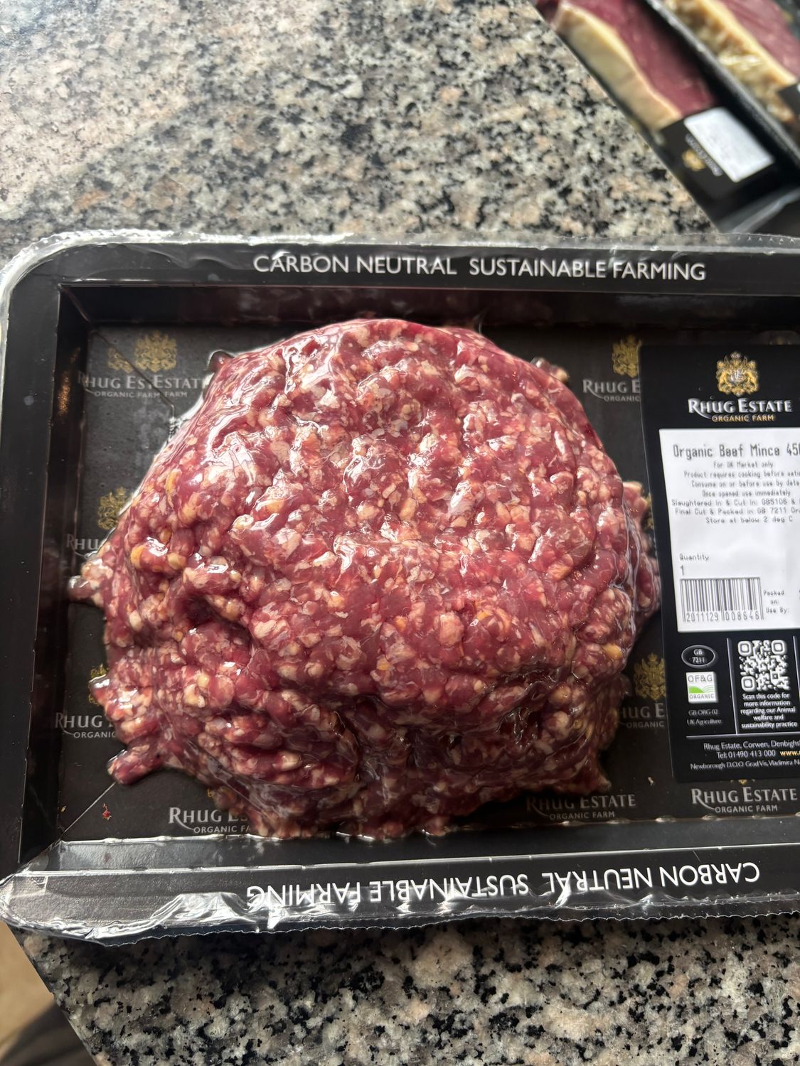 ORGANIC MEAT, TYPE: ORGANIC MINCE EACH