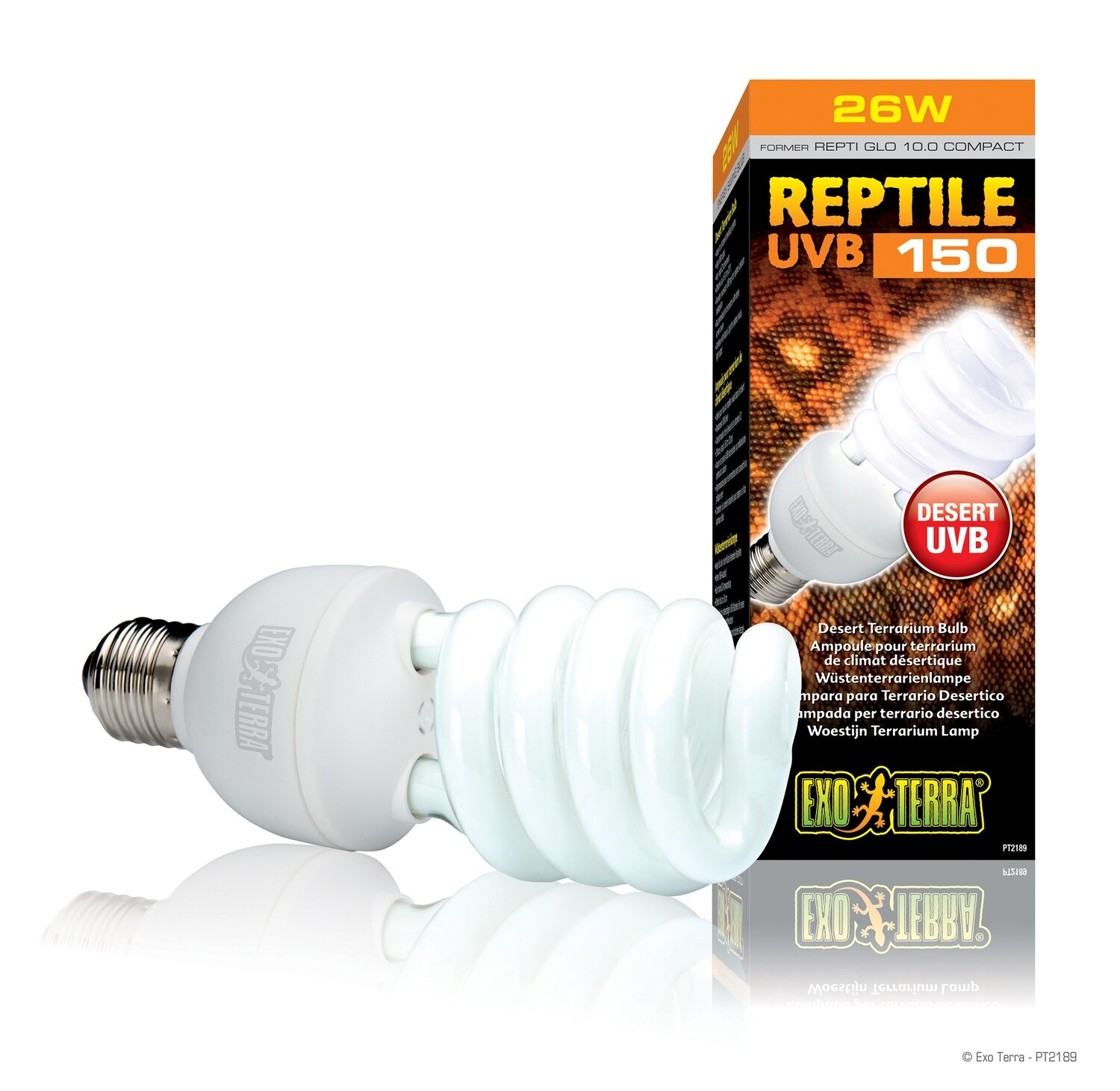 FOCO REPTILE UVB150 13W
 LÁMPARA PARA TERRARIO DESERTICO