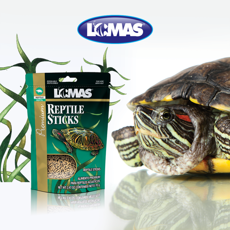 REPTIL STICKS  (CHURRITOS) 70GR  ALIMENTO PARA TORTUGAS ACUATICAS