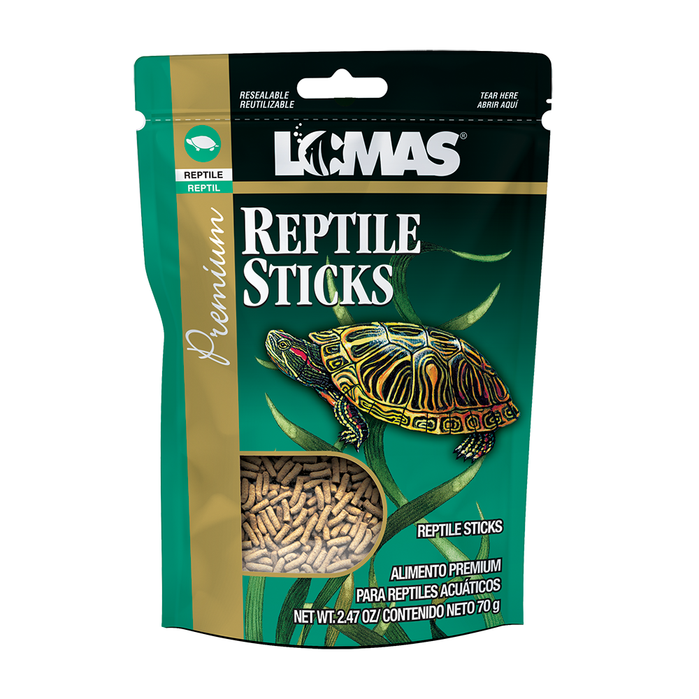 REPTIL STICKS  (CHURRITOS) 70GR  ALIMENTO PARA TORTUGAS ACUATICAS