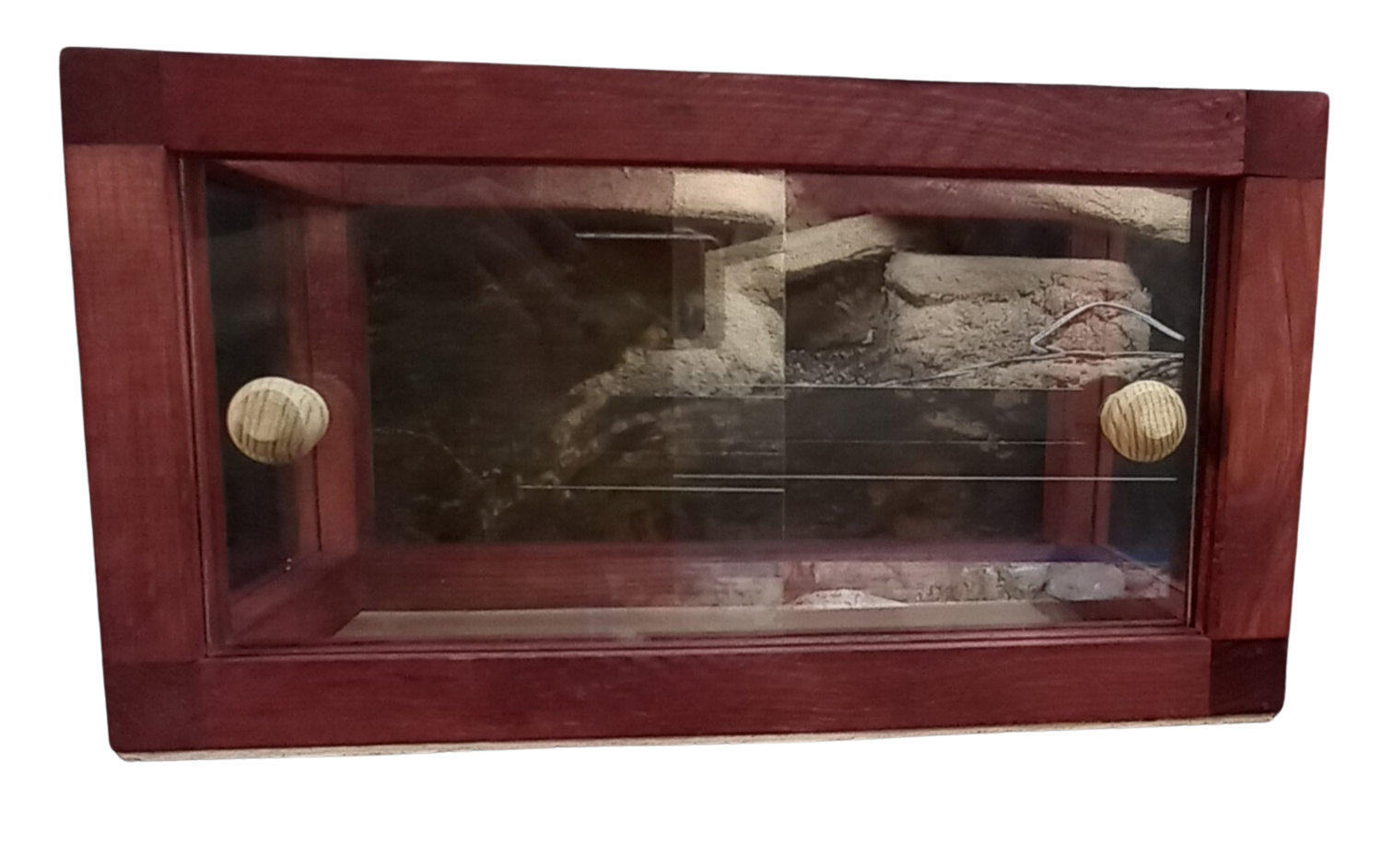 TERRARIO DE MADERA HORIZONTAL 42X23X23