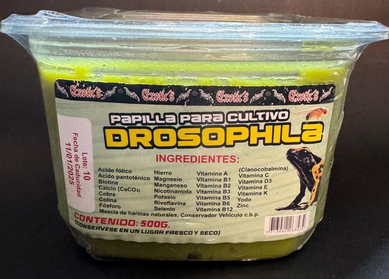 PAPILLA PARA CULTIVO MOSCA DE LA FRUTA
EXOTICS 500gr
