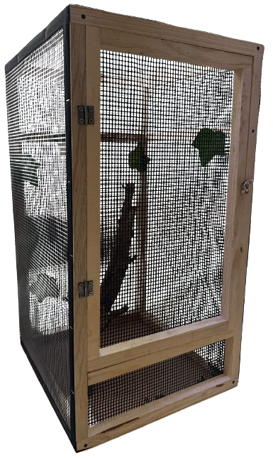 TERRARIO RUSTICO DE MADERA VERTICAL 70x40x40