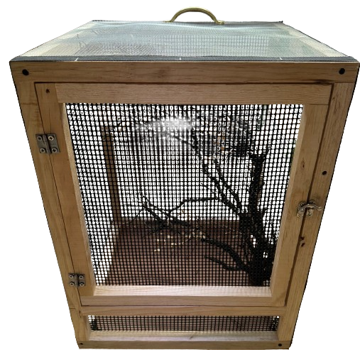 TERRARIO RUSTICO DE MADERA VERTICAL 50x40x40