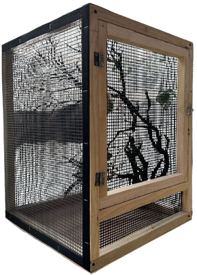 TERRARIO RUSTICO DE MADERA VERTICAL 50x40x40