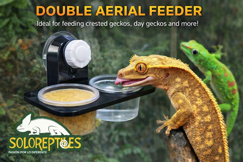 COMEDERO/BEBEDERO AEREO NEGRO DOBLE