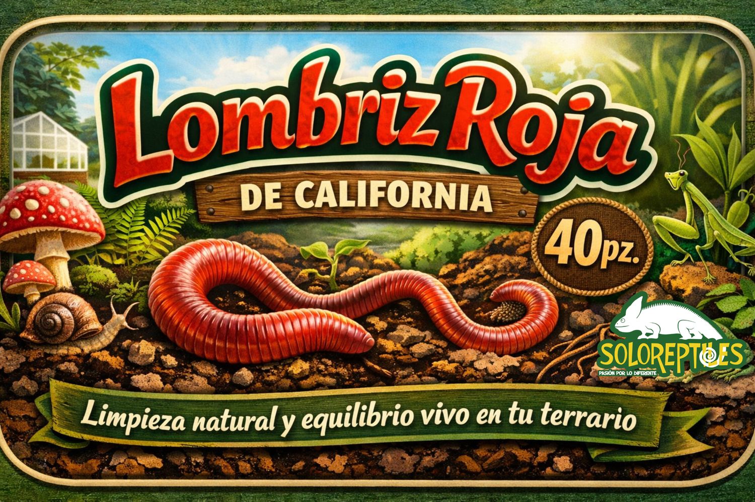 LOMBRIZ ROJA DE CALIFORNIA 40pZ