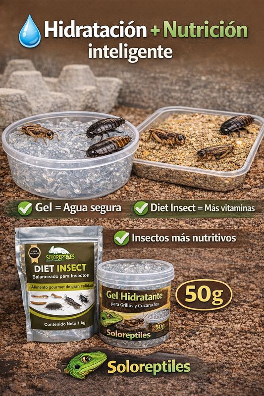 HIDROBUGS. GEL HIDRATANTE PARA INSECTOS en polvo 50gr