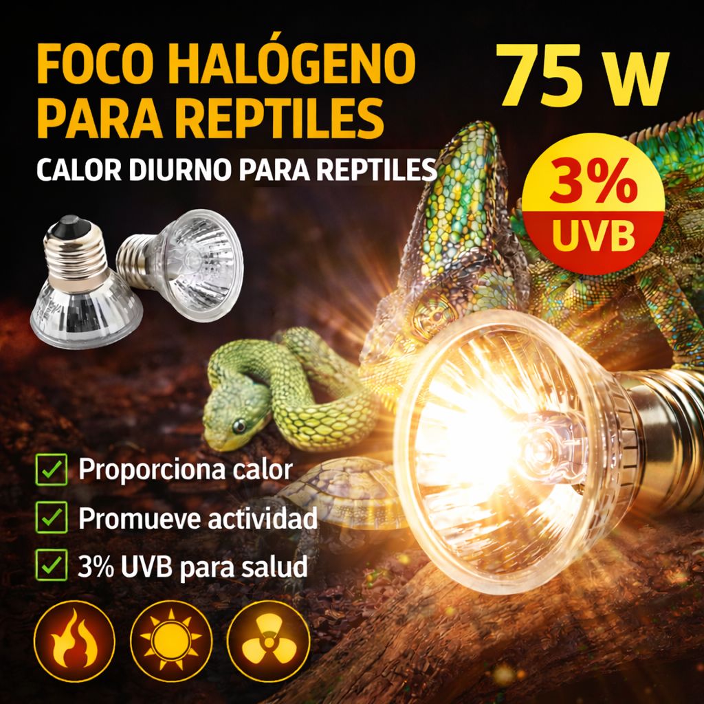 FOCO HALOGUENO 75W 3%UVB