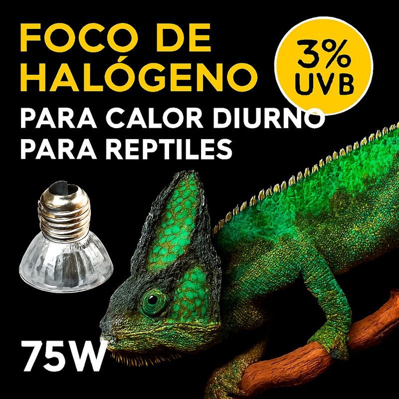 FOCO HALOGUENO 75W 3%UVB