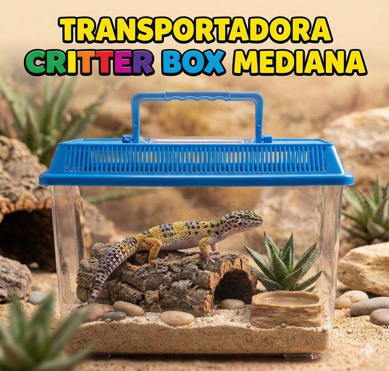 TRANSPORTADORA CRITTER BOX TRANSPARENTE MEDIANA