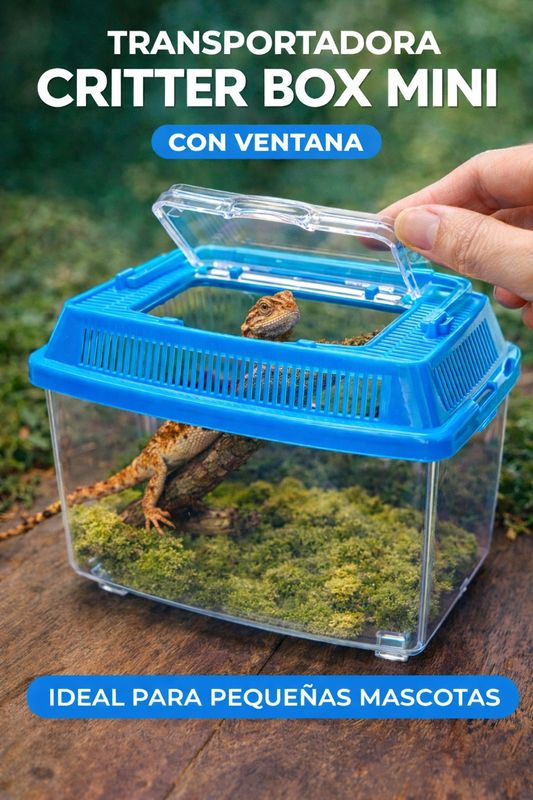 TRANSPORTADORA CRITTER BOX MINI CON VENTANA TRANSPARENTE