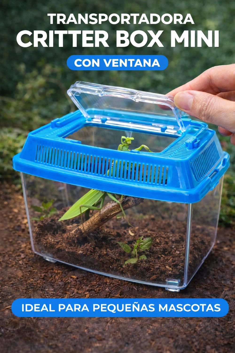 TRANSPORTADORA CRITTER BOX MINI CON VENTANA TRANSPARENTE