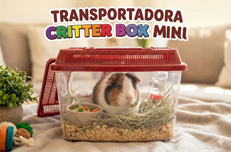 TRANSPORTADORA CRITTER BOX MINI TRANSPARENTE SIN VENTANA
