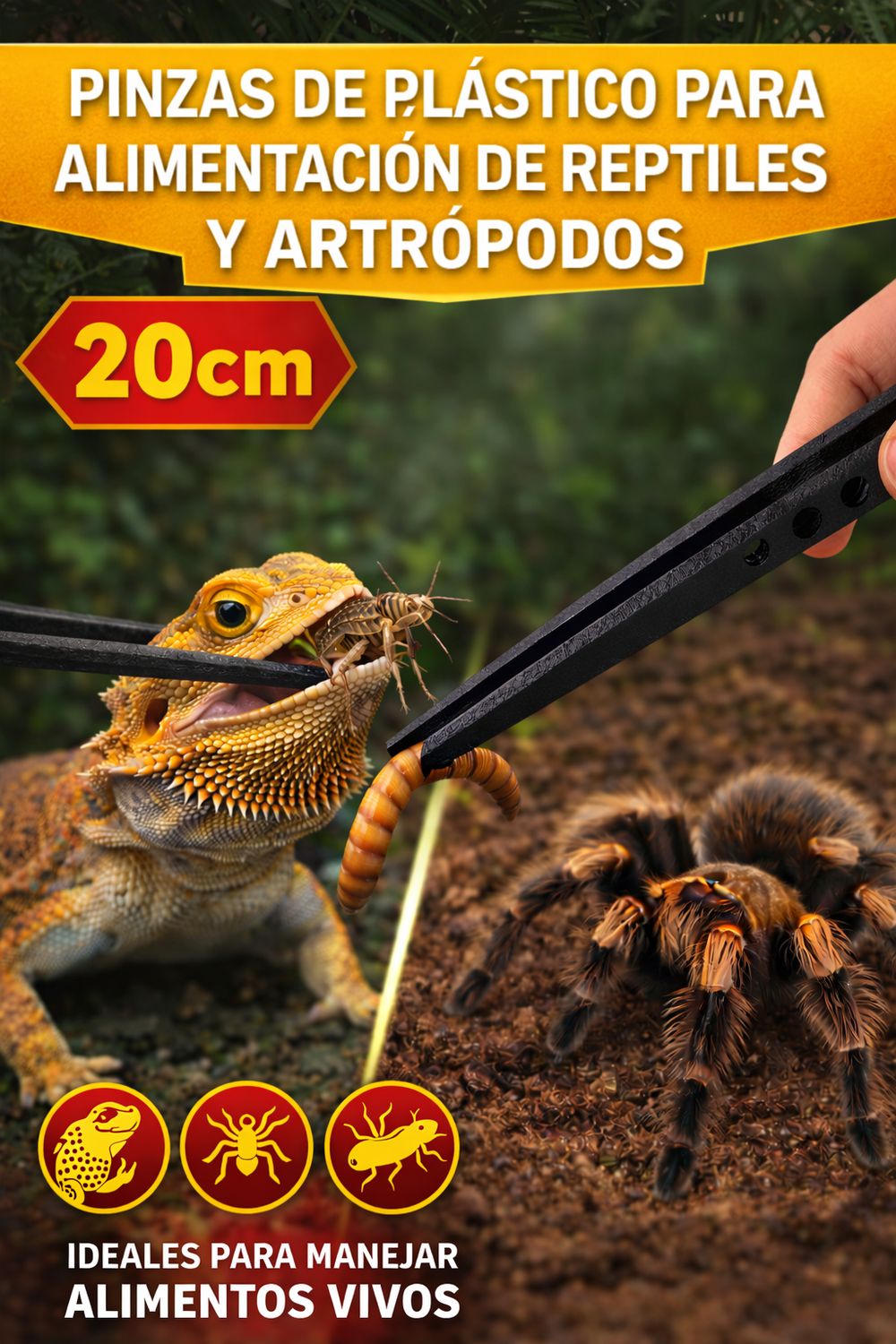 PINZAS DE PLASTICO PARA ALIMENTACION 20CM