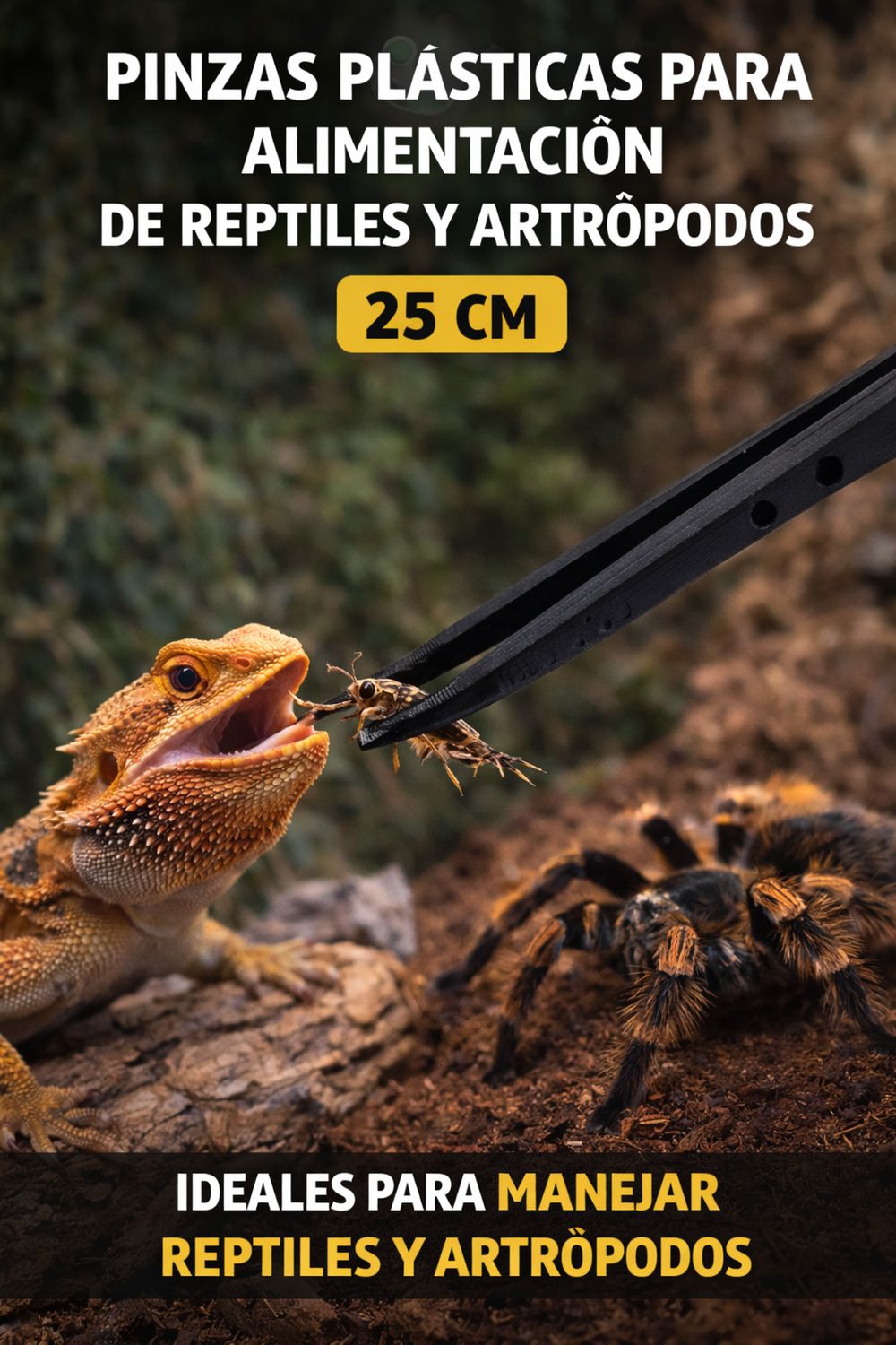 PINZAS DE PLASTICO PARA ALIMENTACION 25 cm