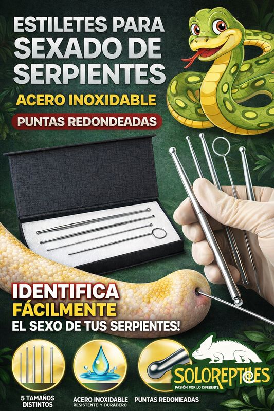 ESTILETES PARA SEXADO DE SERPIENTES.