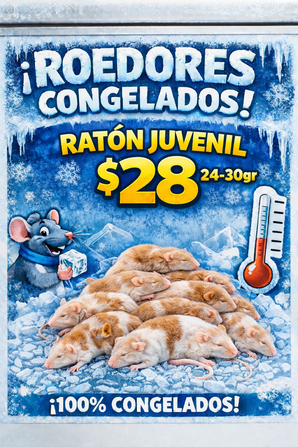 ROEDOR CONGELADO-RATON JUVENIL 24-30gr