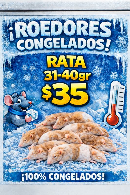 ROEDOR CONGELADO RATA 31-40gr