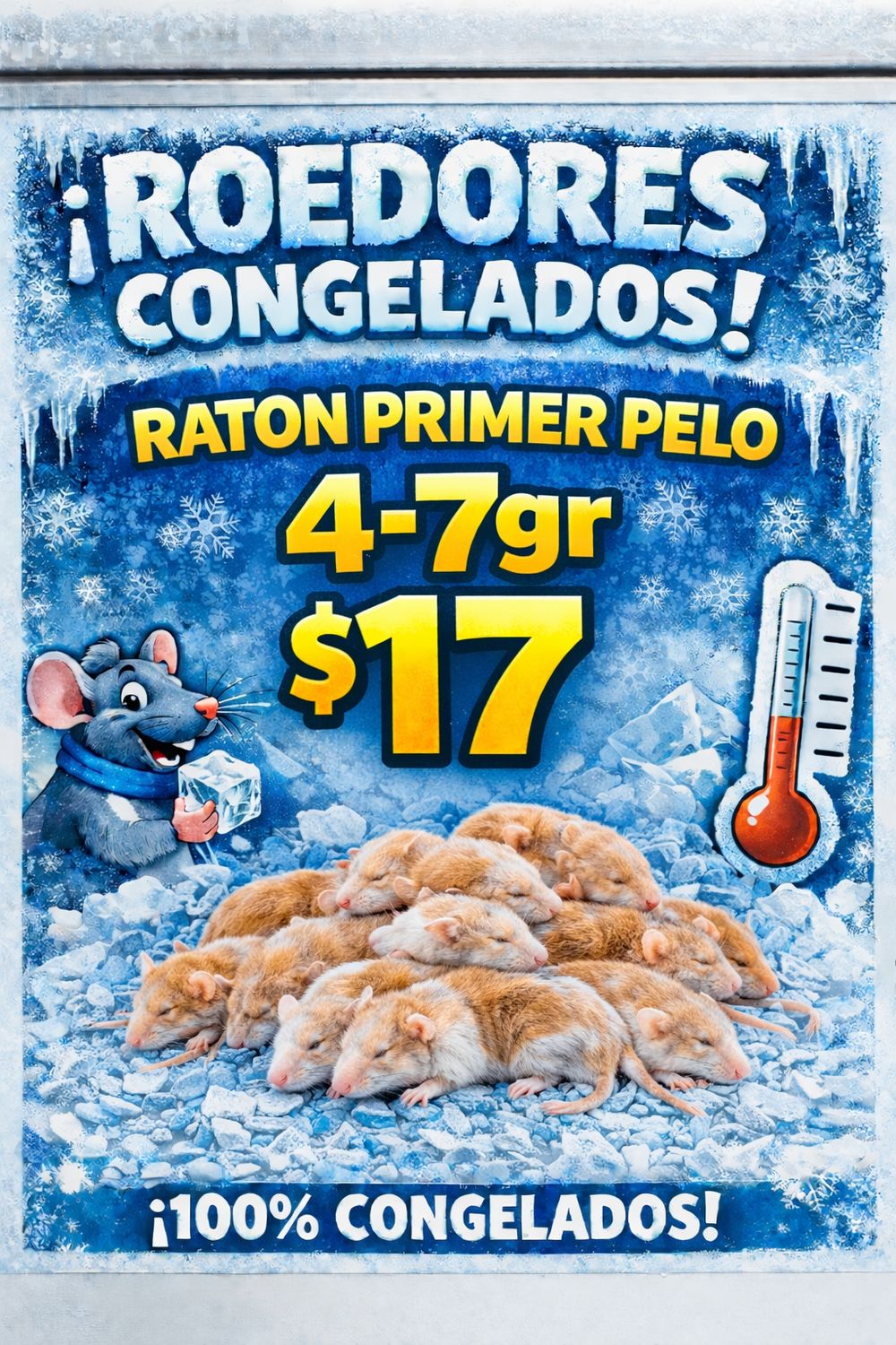 ROEDOR CONGELADO-RATON PRIMER PELO 4-7gr