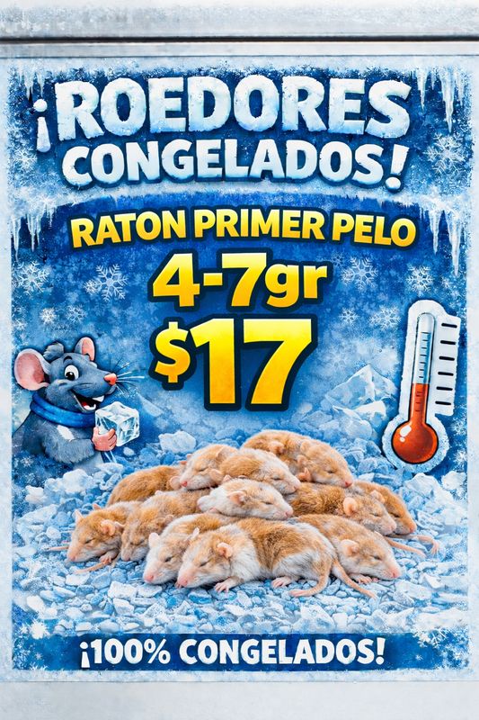 ROEDOR CONGELADO-RATON PRIMER PELO 4-7gr