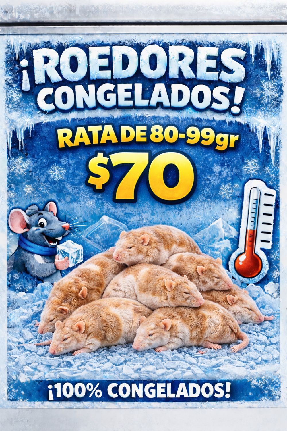 ROEDOR CONGELADO RATA 80-99gr