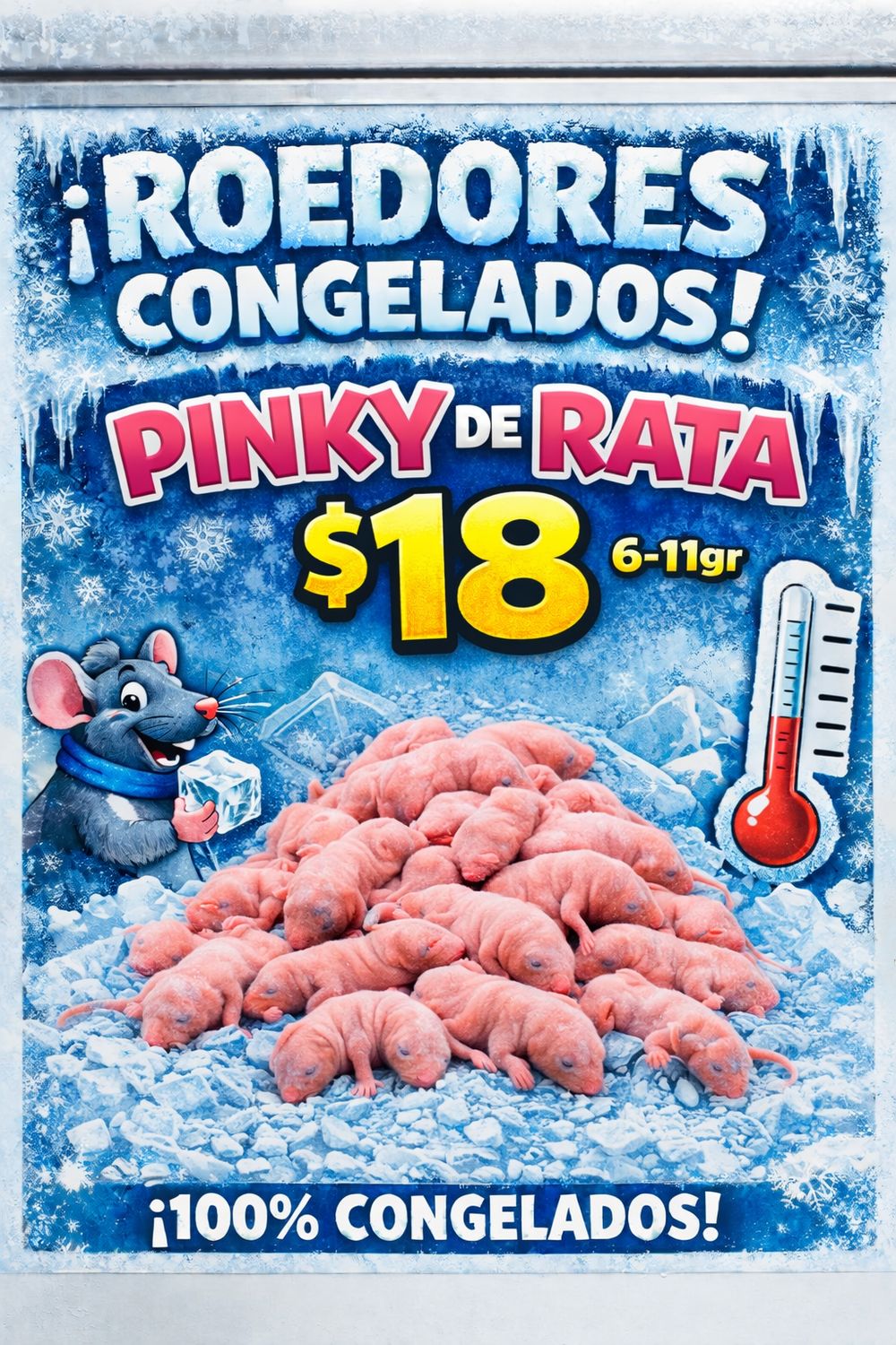 ROEDOR CONGELADO-PINKY DE RATA 6-11gr