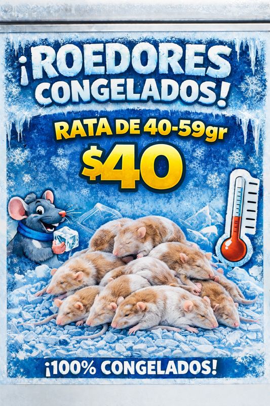 ROEDOR CONGELADO RATA 40-59gr