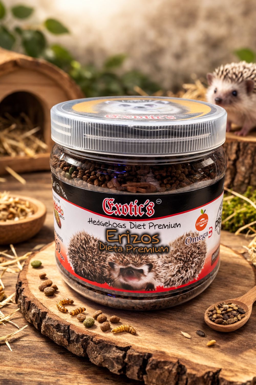 ERIZOS DIETA PREMIUM, LARVA DE MOSCA SOLDADO