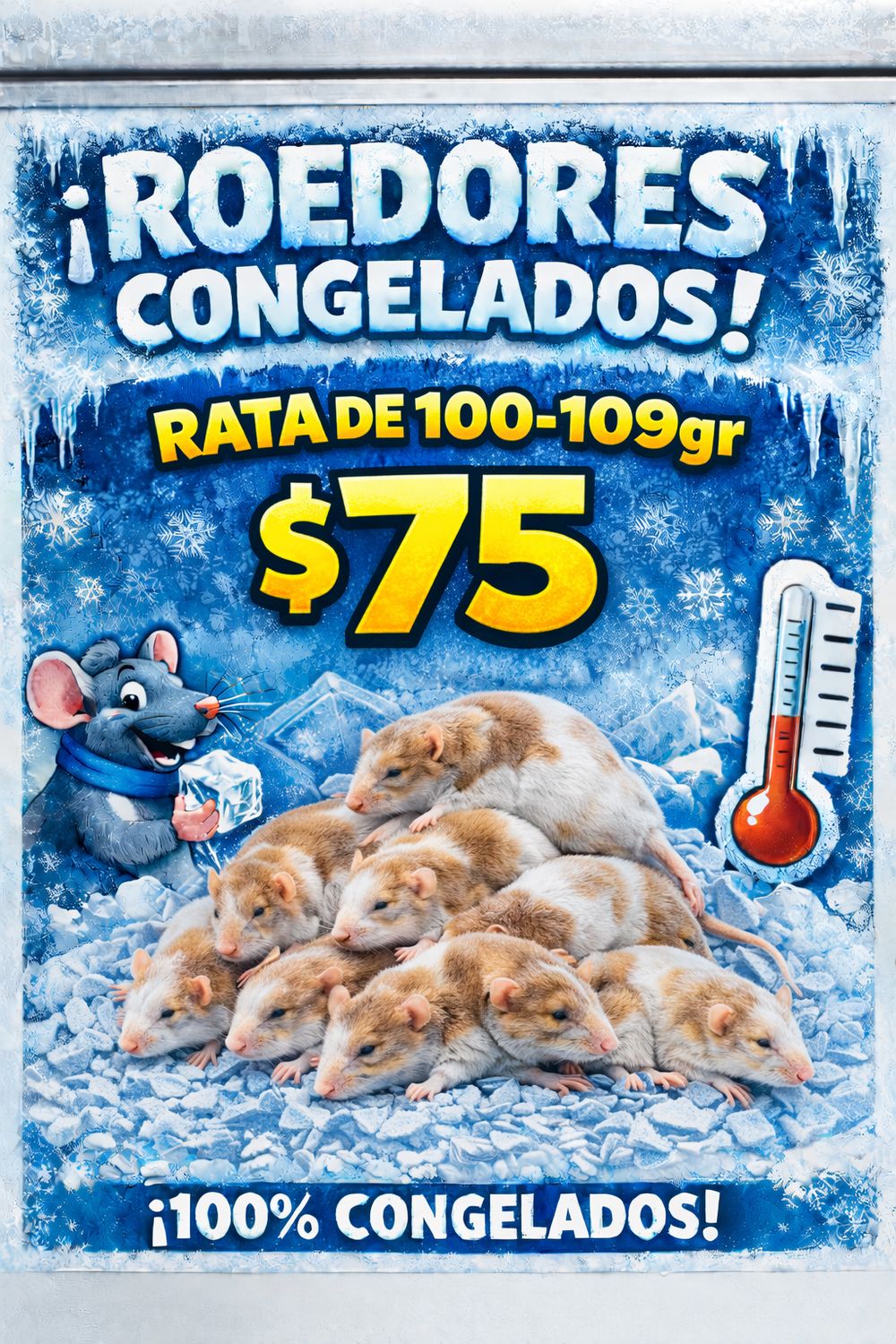 ROEDOR CONGELADO RATA 100-109gr