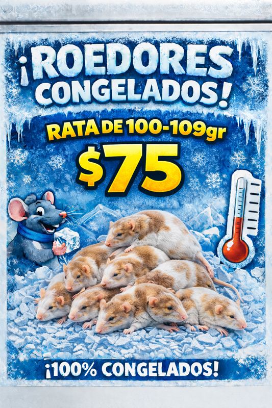 ROEDOR CONGELADO RATA 100-109gr