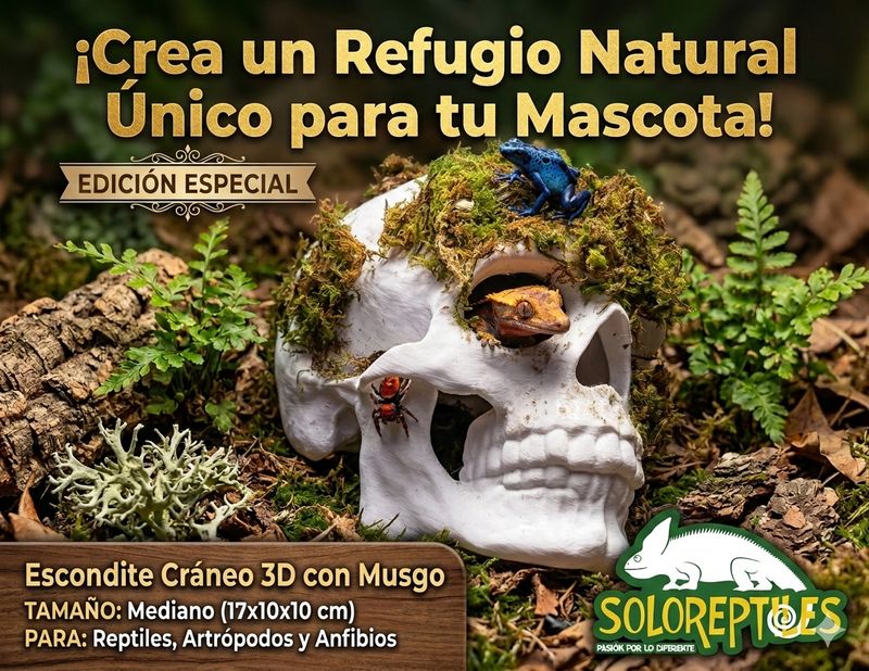 ESCONDITE CALAVERA MEDIANO IMPRESIÓN 3D CON MUSGO
