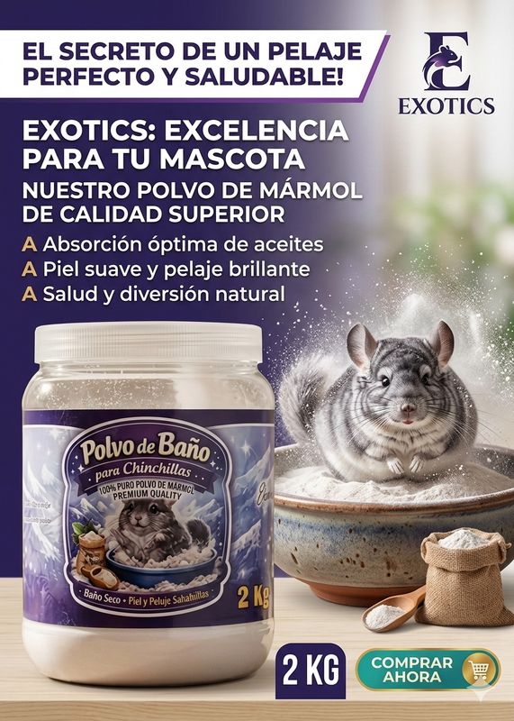 POLVO DE BAÑO PARA CHINCHILLAS