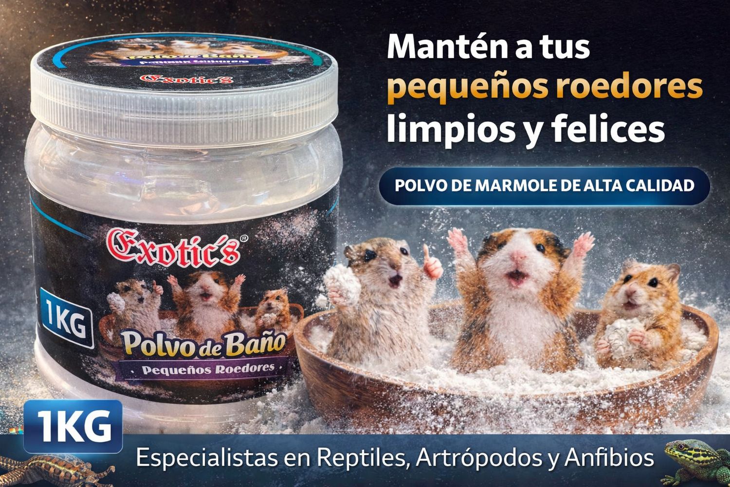 POLVO DE BAÑO PARA PEQUEÑOS ROEDORES