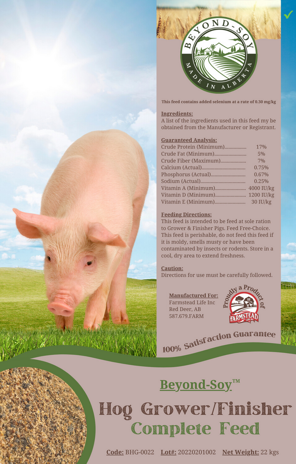 Farmstead Life Beyond Soy Hog Grower/Finisher